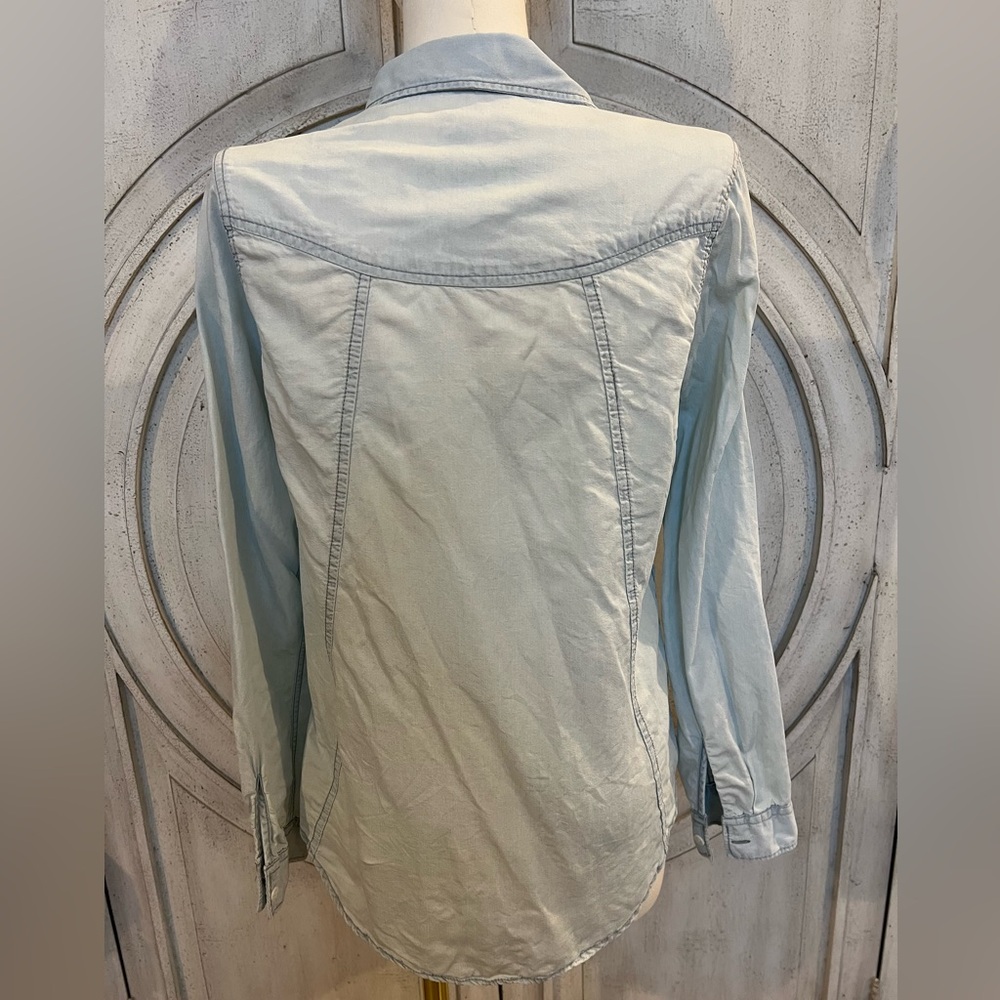 Thread And Supply Light Blue Denim Button Down Sh… - image 3